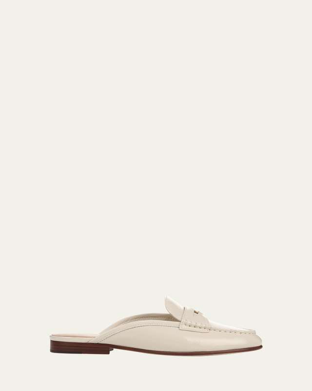 Leather Penny Loafer Mules